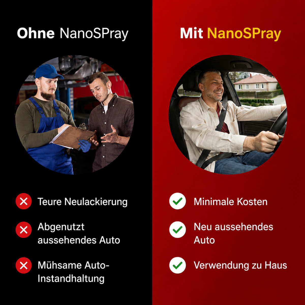 Kratzer entfernen mit NanoSpray™ — ohne Werkstatt, ohne 480 €