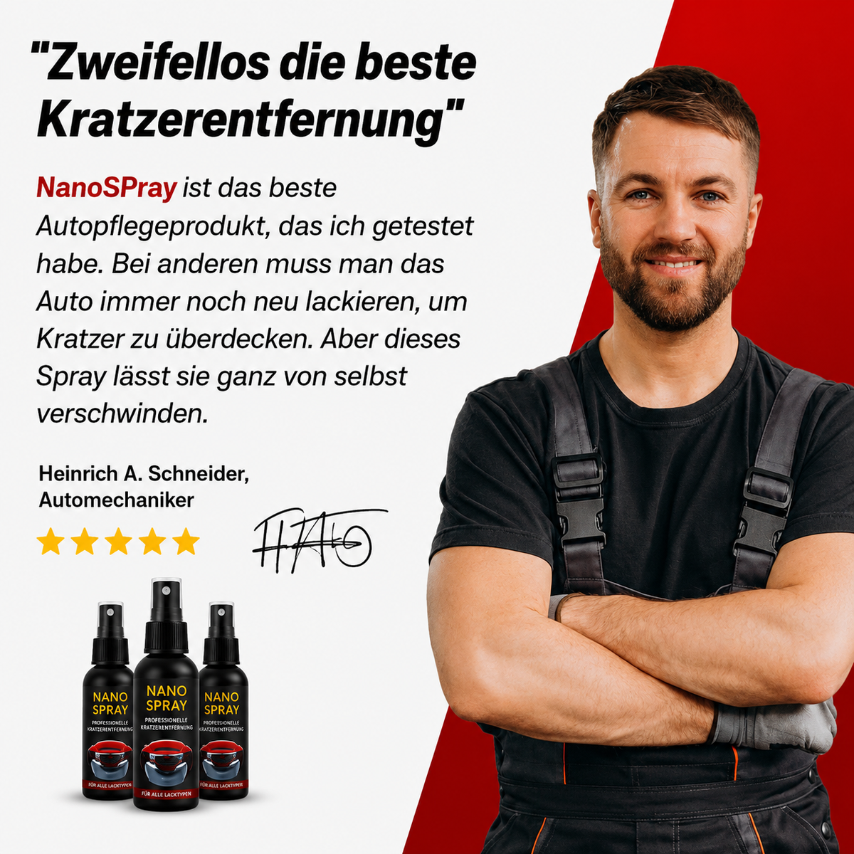 Kratzer entfernen mit NanoSpray™ — ohne Werkstatt, ohne 480 €