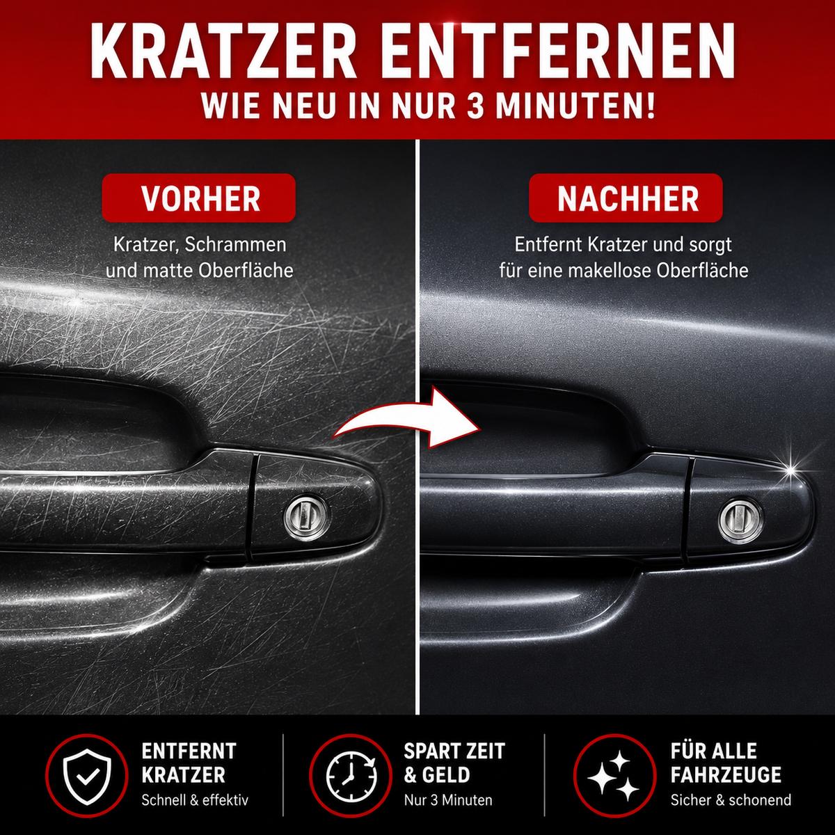 Kratzer entfernen mit NanoSpray™ — ohne Werkstatt, ohne 480 €