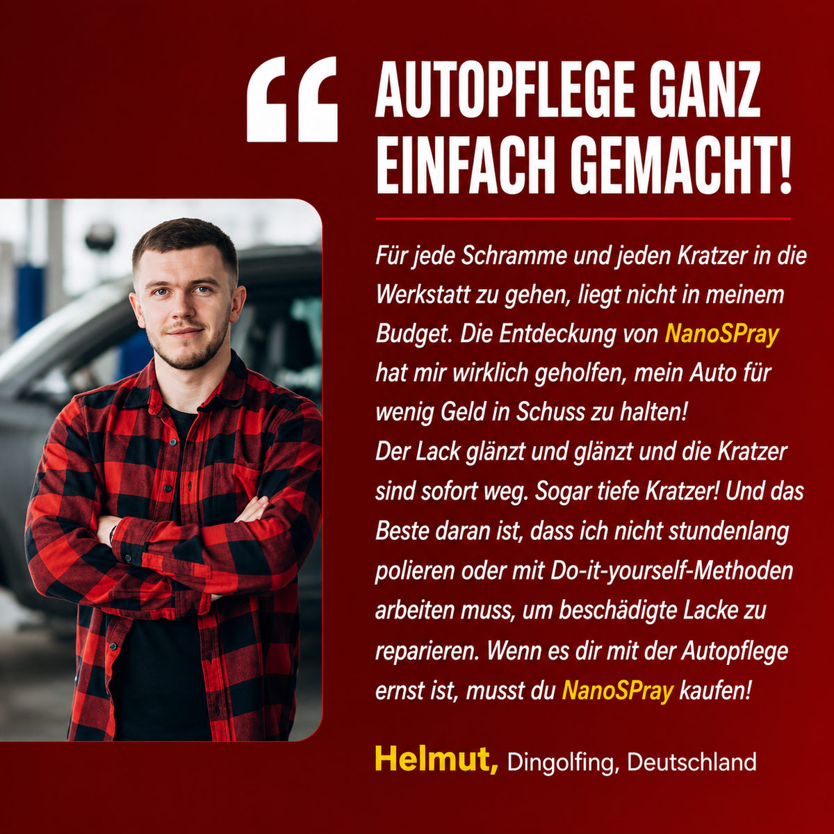 Kratzer entfernen mit NanoSpray™ — ohne Werkstatt, ohne 480 €